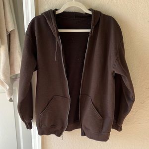 Men’s Dark Brown Hoodie Jacket